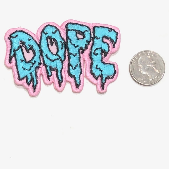 Dope patch iron on expression funny punk DIY word - Picture 2 of 2